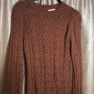 Mine copper balloon sleeve sweater